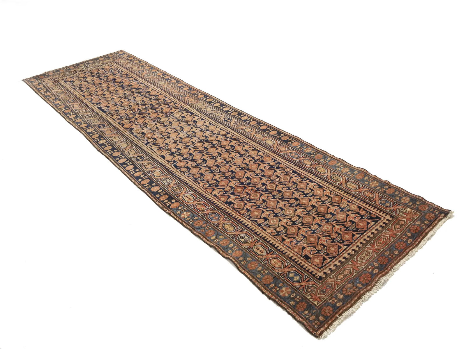 Antique Muted Tribal 3X11 Malayer Persian Runner Rug - 3