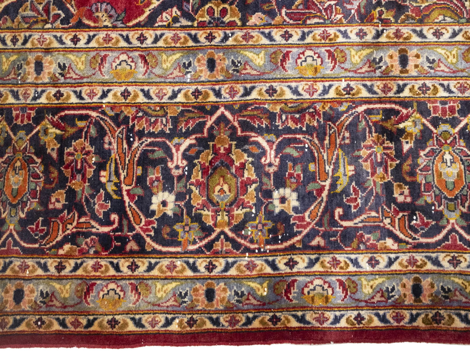 Semi Antique Red Traditional 10X13 Kashan Persian Oriental Rug - 11