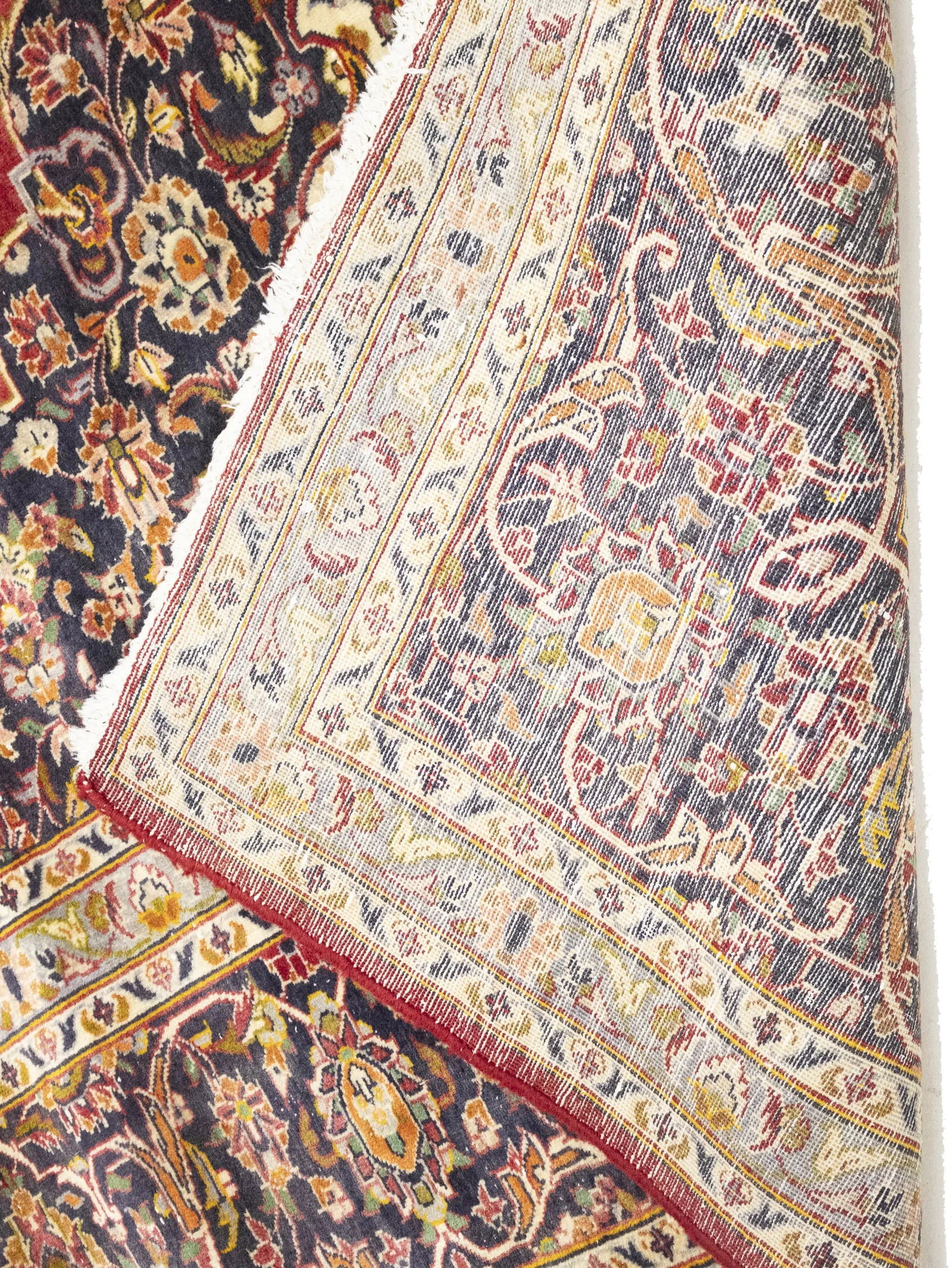 Semi Antique Red Traditional 10X13 Kashan Persian Oriental Rug - 14