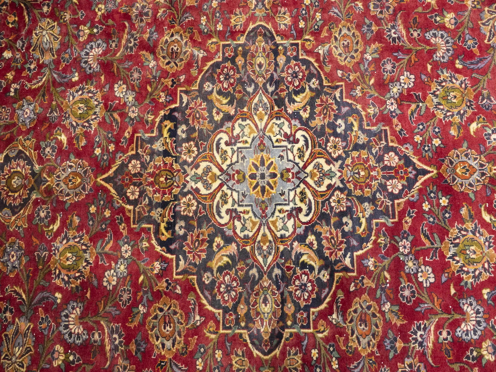 Semi Antique Red Traditional 10X13 Kashan Persian Oriental Rug - 7