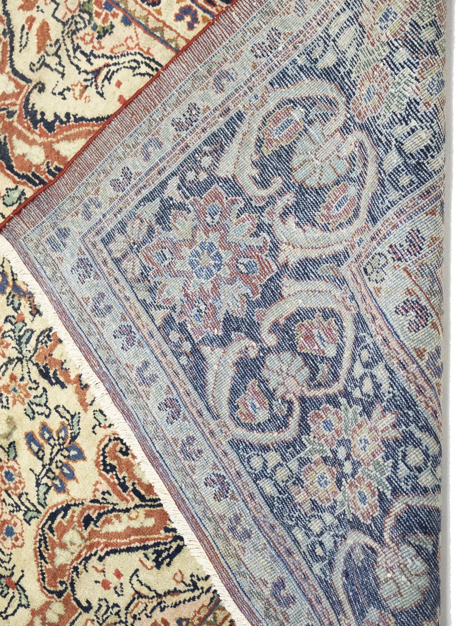 Semi Antique Rusty Red Floral 10X13 Mahal Persian Rug - 14