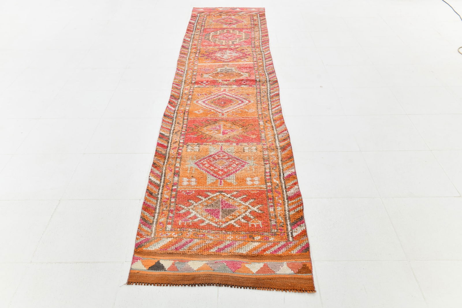 2'7'' x 12'1'' Vintage Wool Runner Rug - 23759 - 2