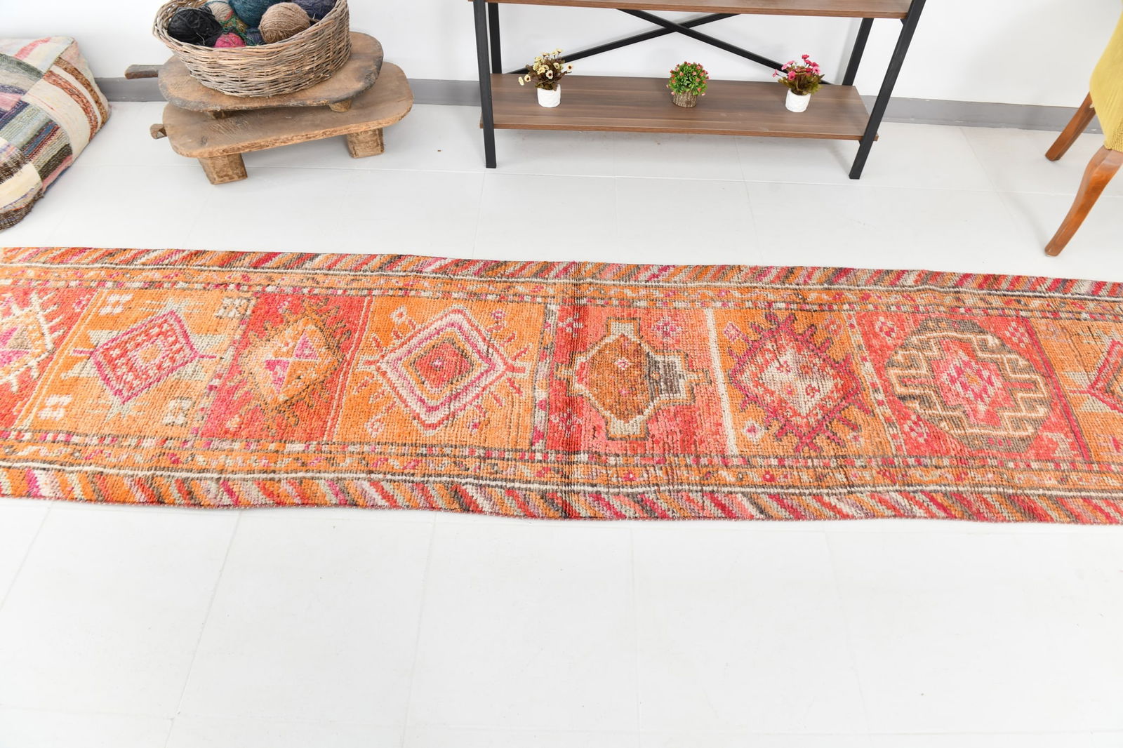 2'7'' x 12'1'' Vintage Wool Runner Rug - 23759 - 6