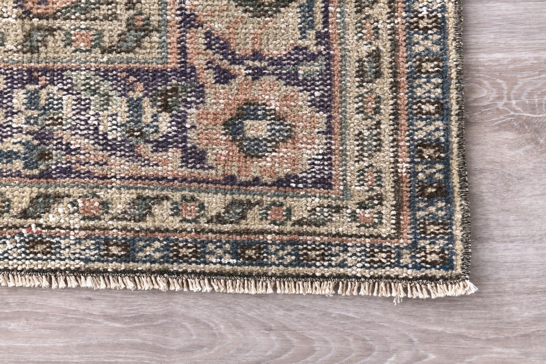 6'5'' x 9'8'' Handmade Vintage Wool Rug - 240862 - 11