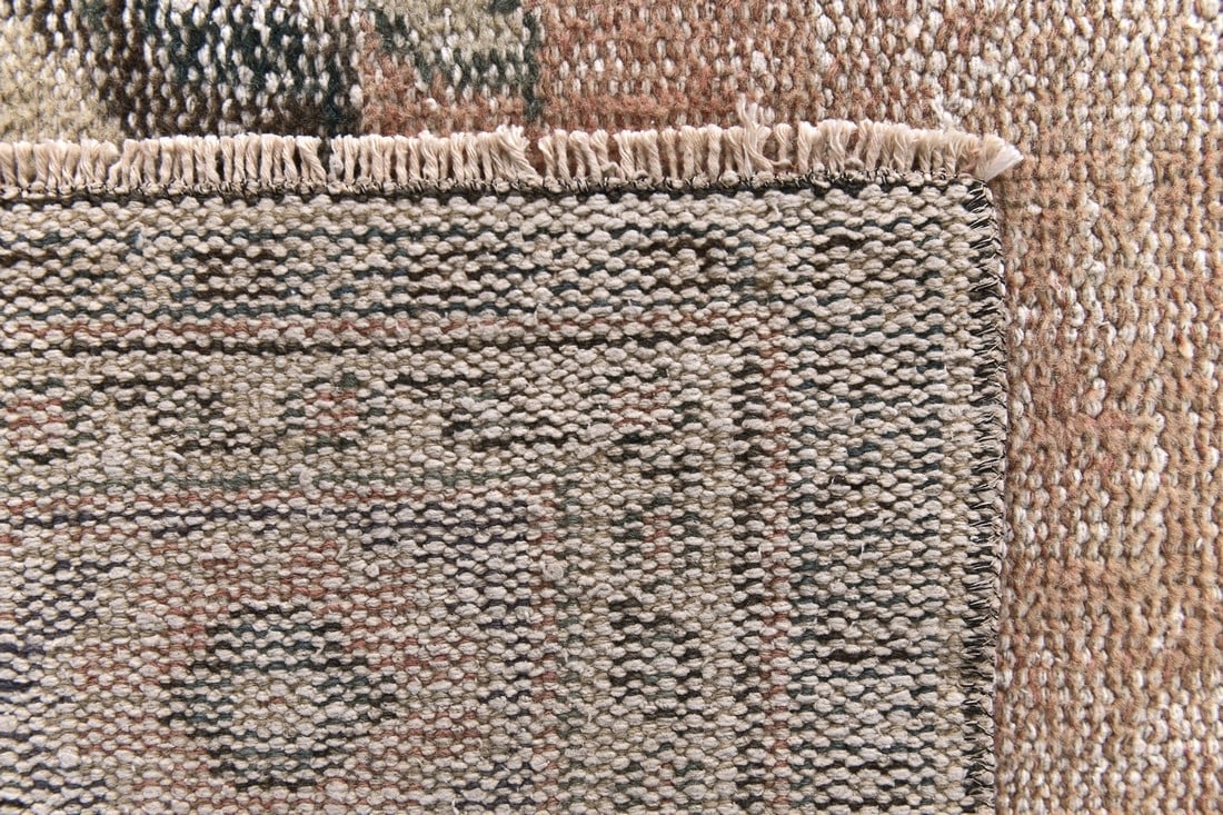 6'5'' x 9'8'' Handmade Vintage Wool Rug - 240862 - 12