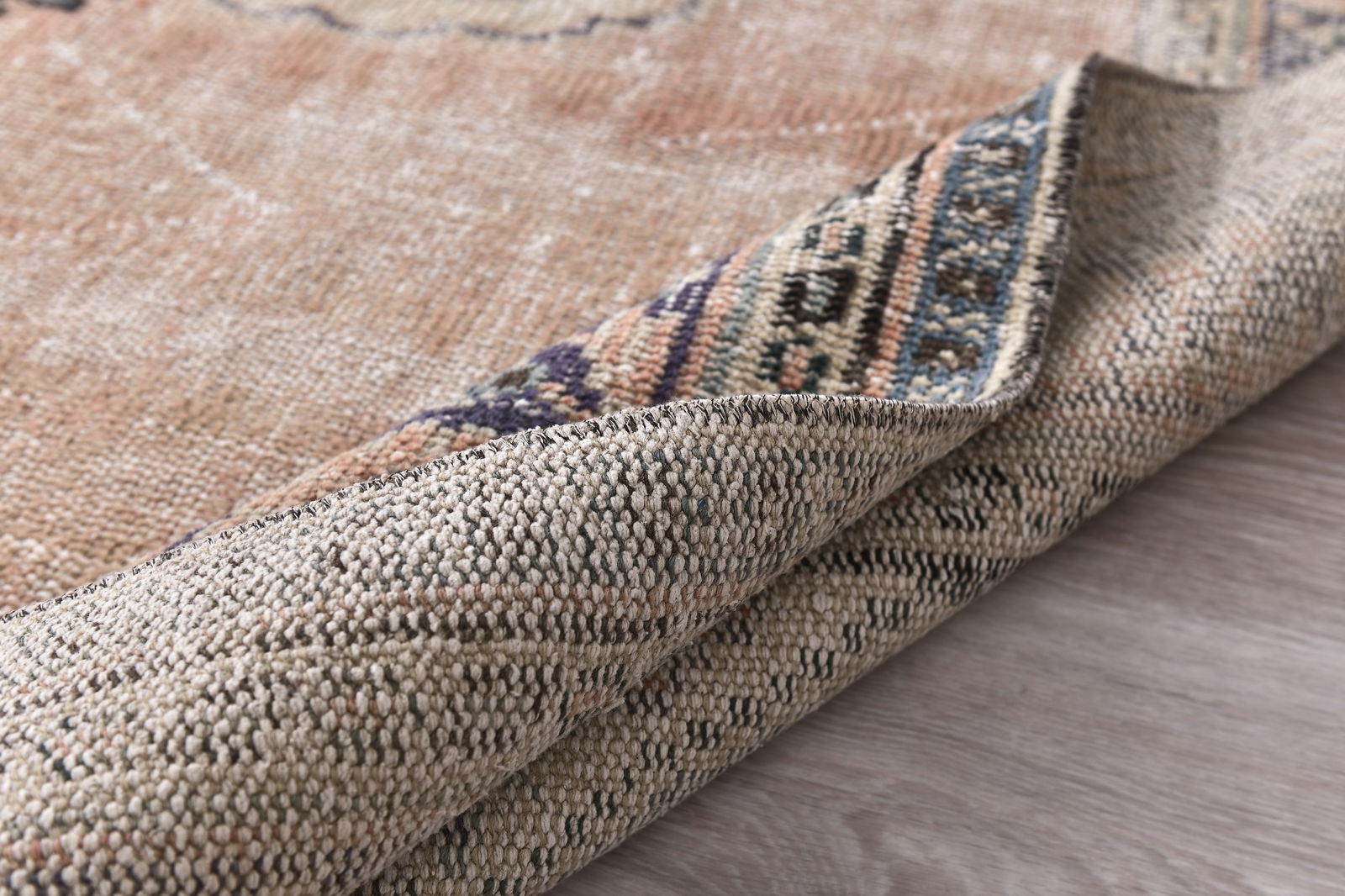 6'5'' x 9'8'' Handmade Vintage Wool Rug - 240862 - 14