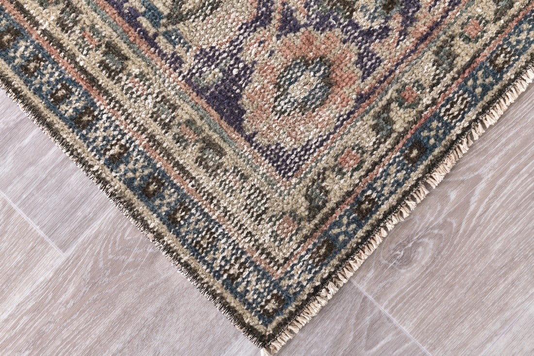 6'5'' x 9'8'' Handmade Vintage Wool Rug - 240862 - 8