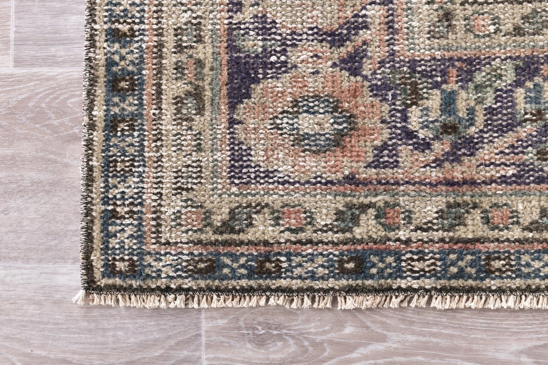 6'5'' x 9'8'' Handmade Vintage Wool Rug - 240862 - 9