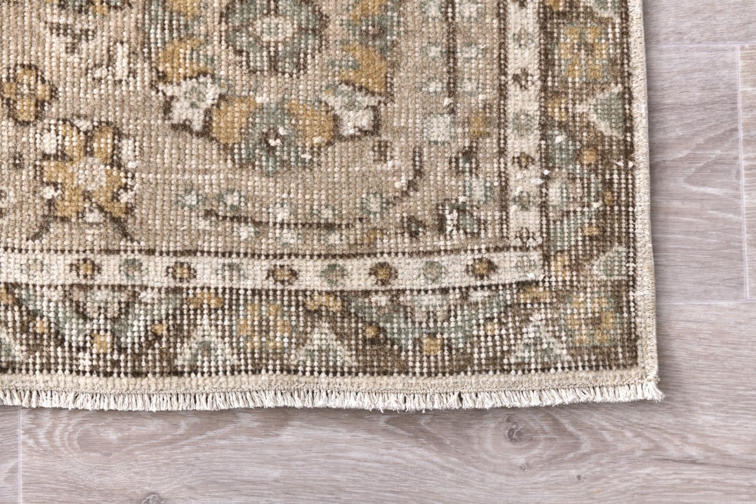 6'6'' x 10'8'' Handmade Vintage Wool Rug - 240869 - 10