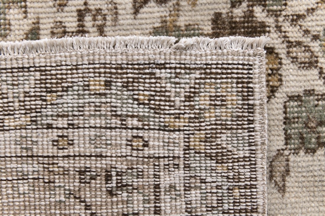 6'6'' x 10'8'' Handmade Vintage Wool Rug - 240869 - 11