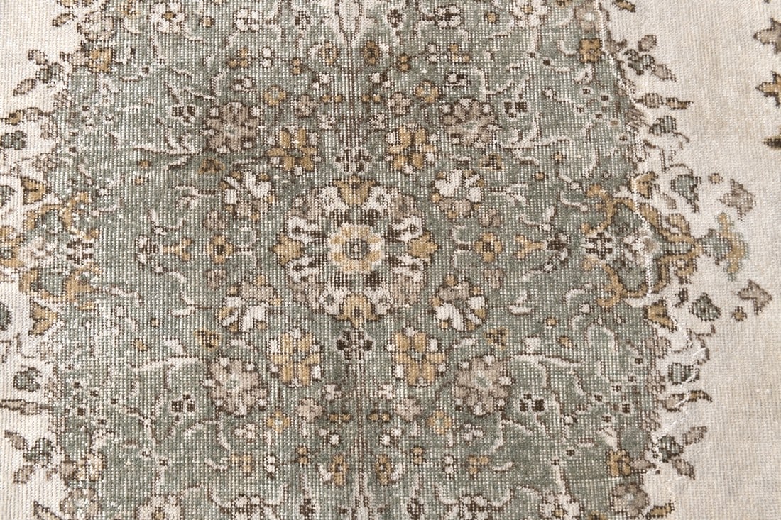 6'6'' x 10'8'' Handmade Vintage Wool Rug - 240869 - 5