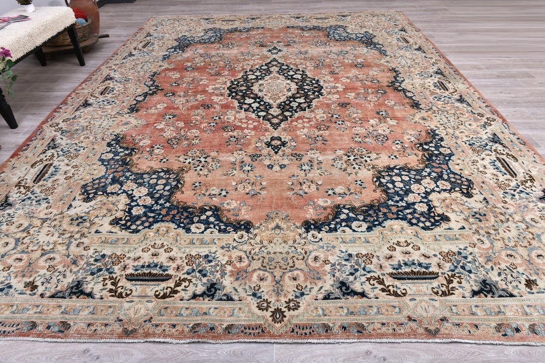 10'5'' x 13'8'' Turkish Vintage Runner Rug - 21762 - 3