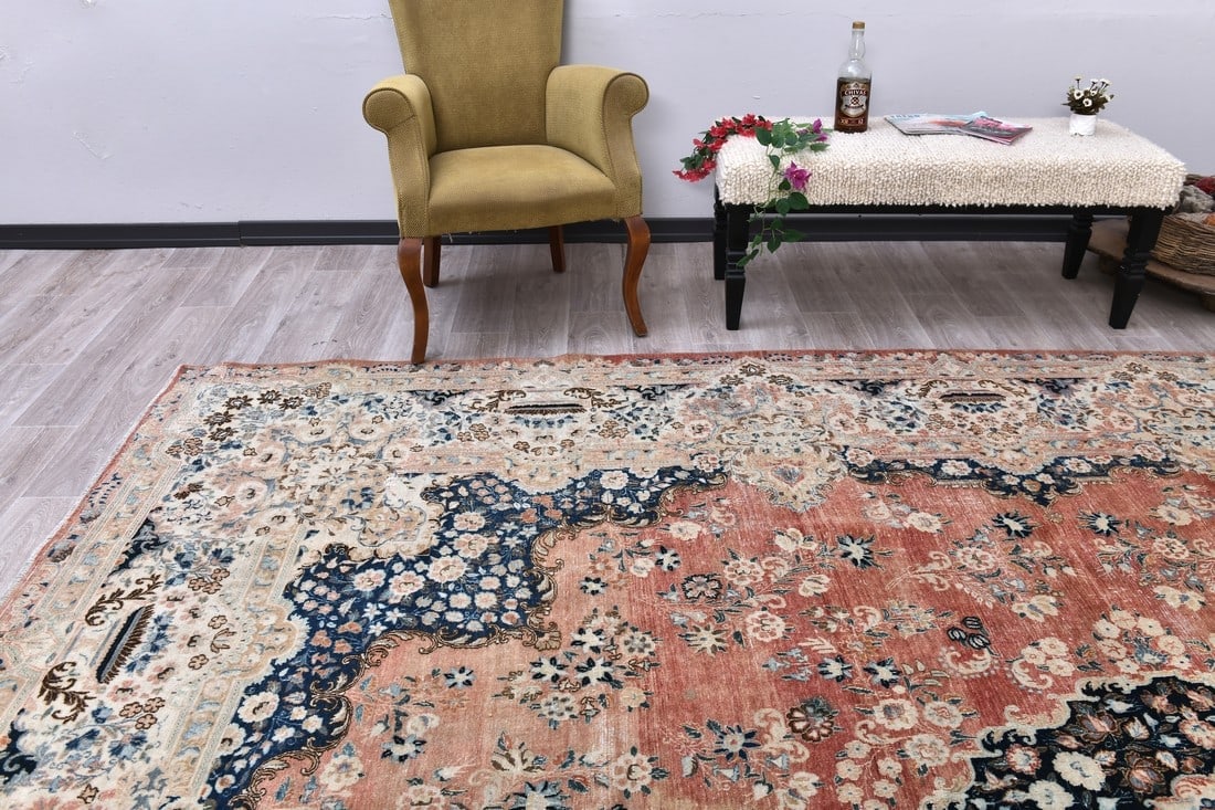 10'5'' x 13'8'' Turkish Vintage Runner Rug - 21762 - 6