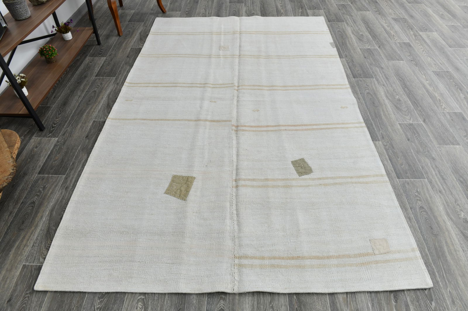 5'7'' x 9'0'' Turkish Vintage Hemp Rug - 53292 - 5
