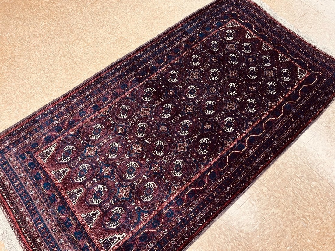 Hand Knotted Antique Persian Balouch Geometric Tribal Oriental Area Rug 4'2" x 7'11" - 6