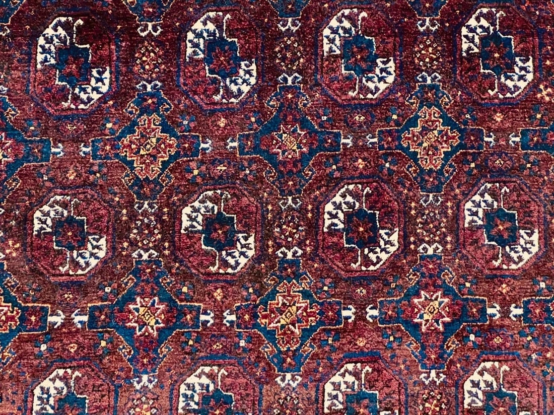 Hand Knotted Antique Persian Balouch Geometric Tribal Oriental Area Rug 4'2" x 7'11" - 7
