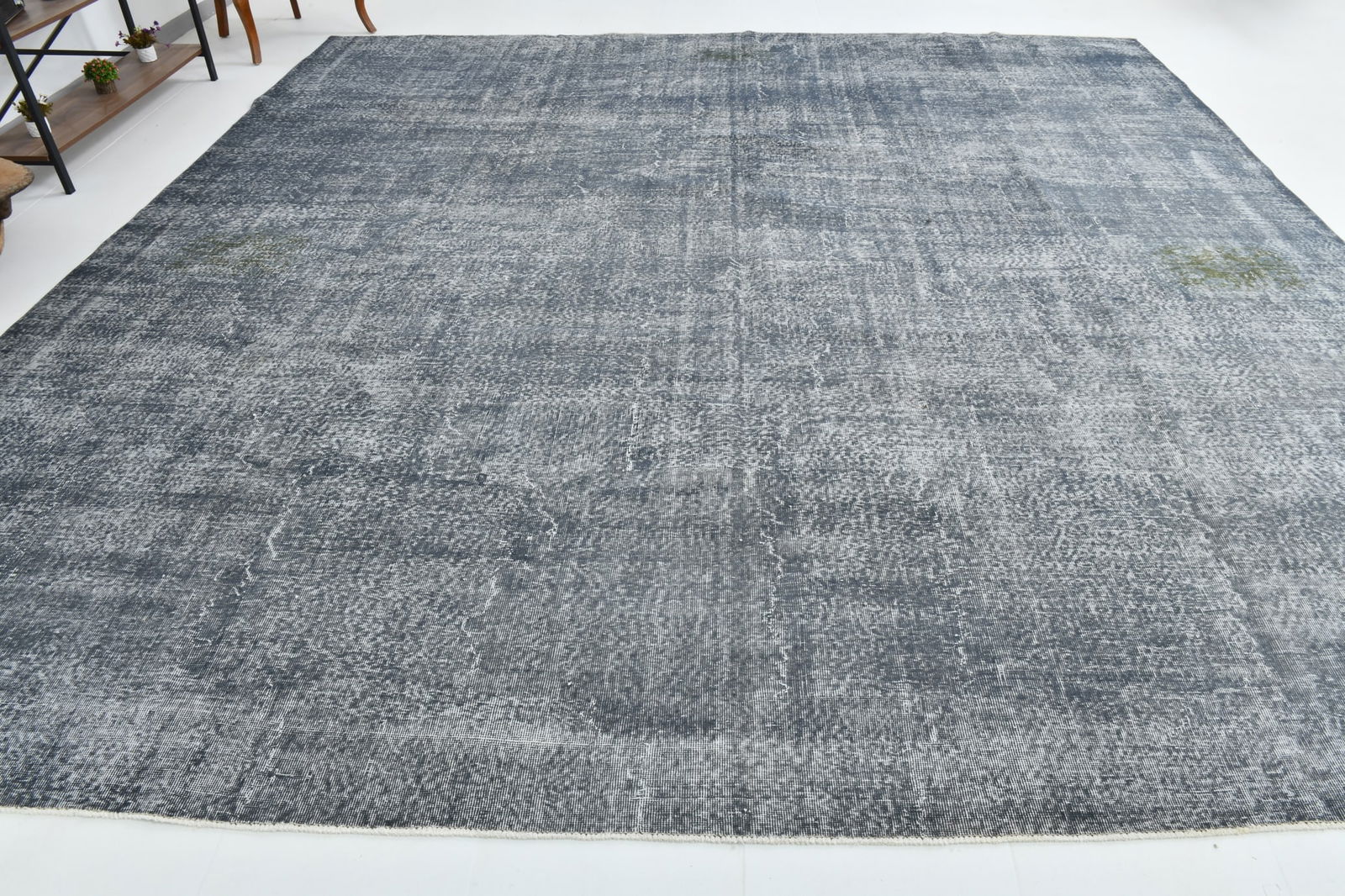 12'10'' x 12'9'' Handmade Vintage Wool Rug - 21757 - 8