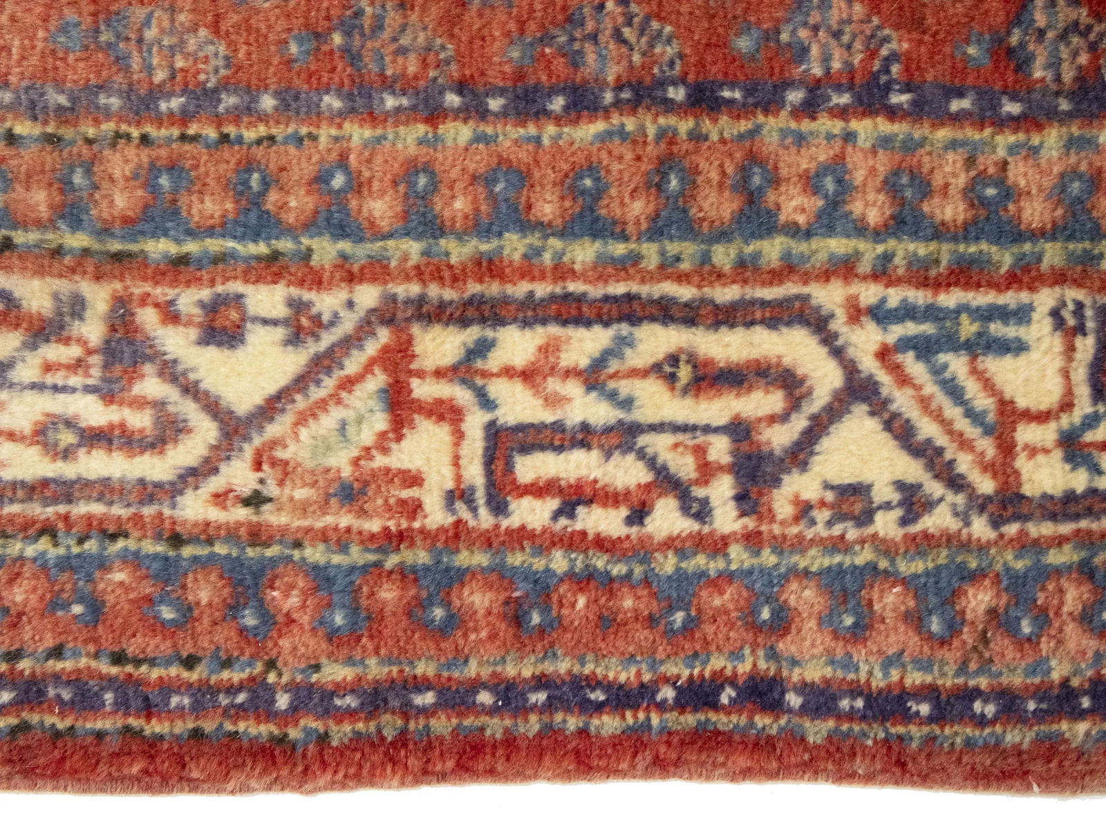 Vintage Orange-red Tribal 4X10 Botemir Persian Runner Rug - 10