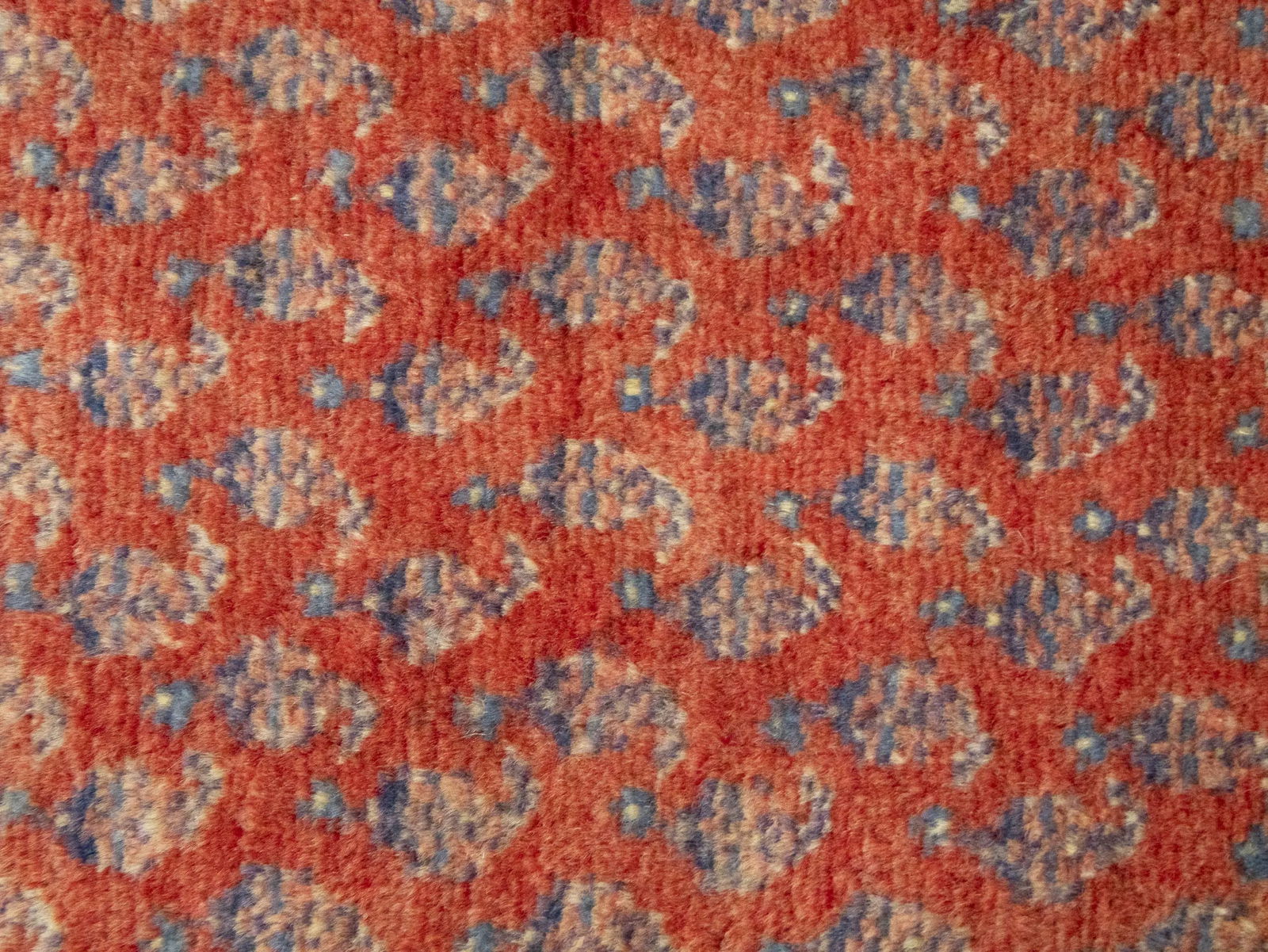 Vintage Orange-red Tribal 4X10 Botemir Persian Runner Rug - 7