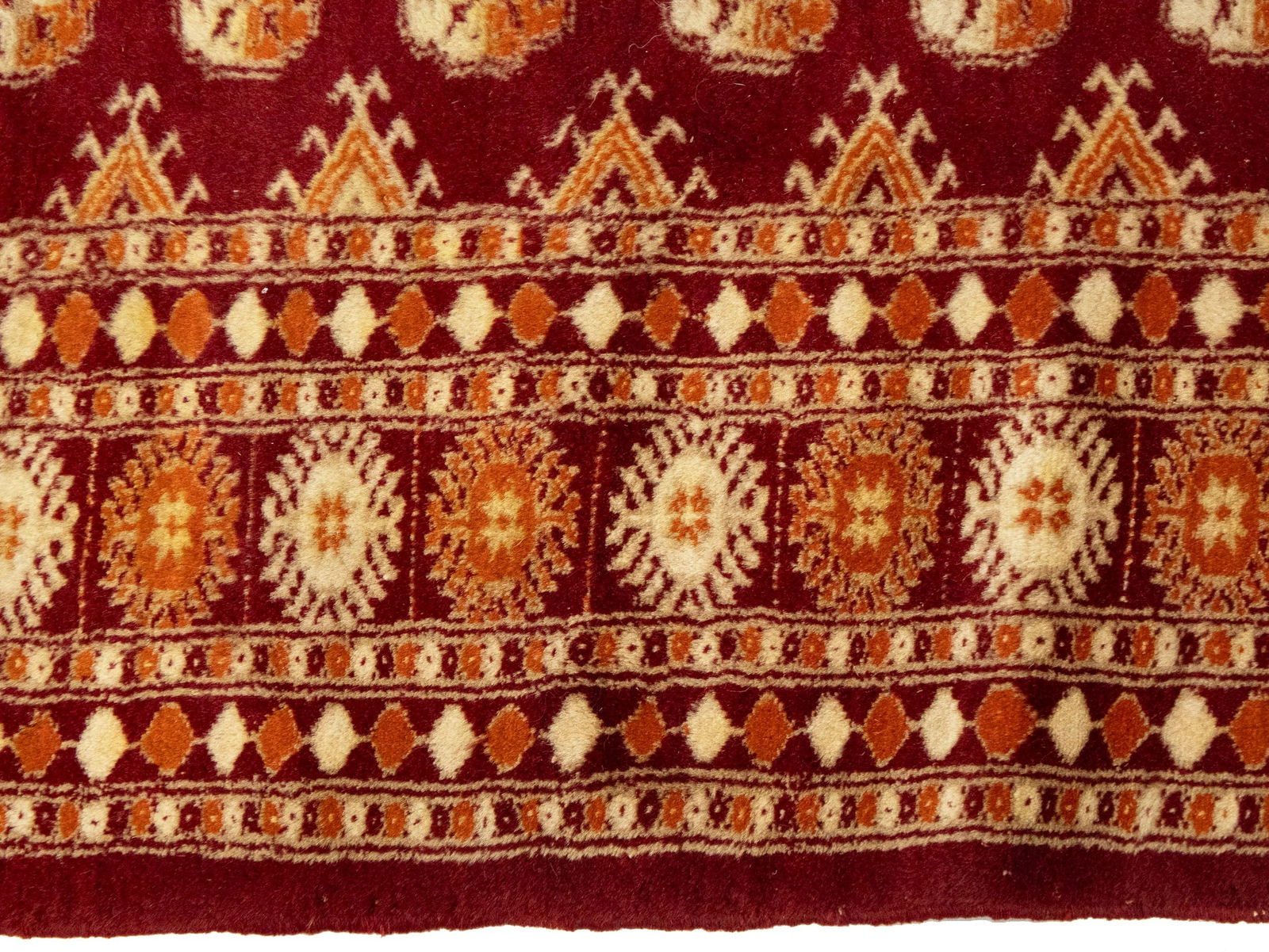 Vintage Red Tribal 4X6 Turkoman Bokhara Oriental Rug - 10