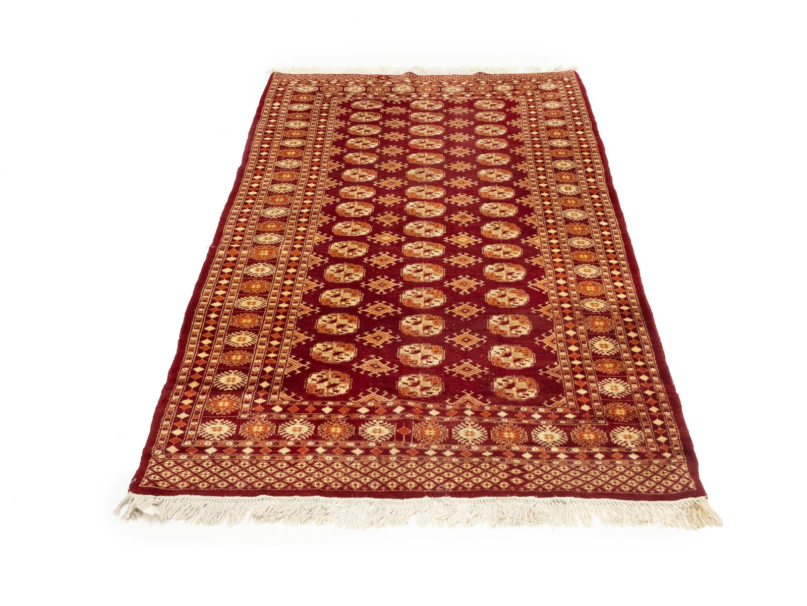 Vintage Red Tribal 4X6 Turkoman Bokhara Oriental Rug - 5