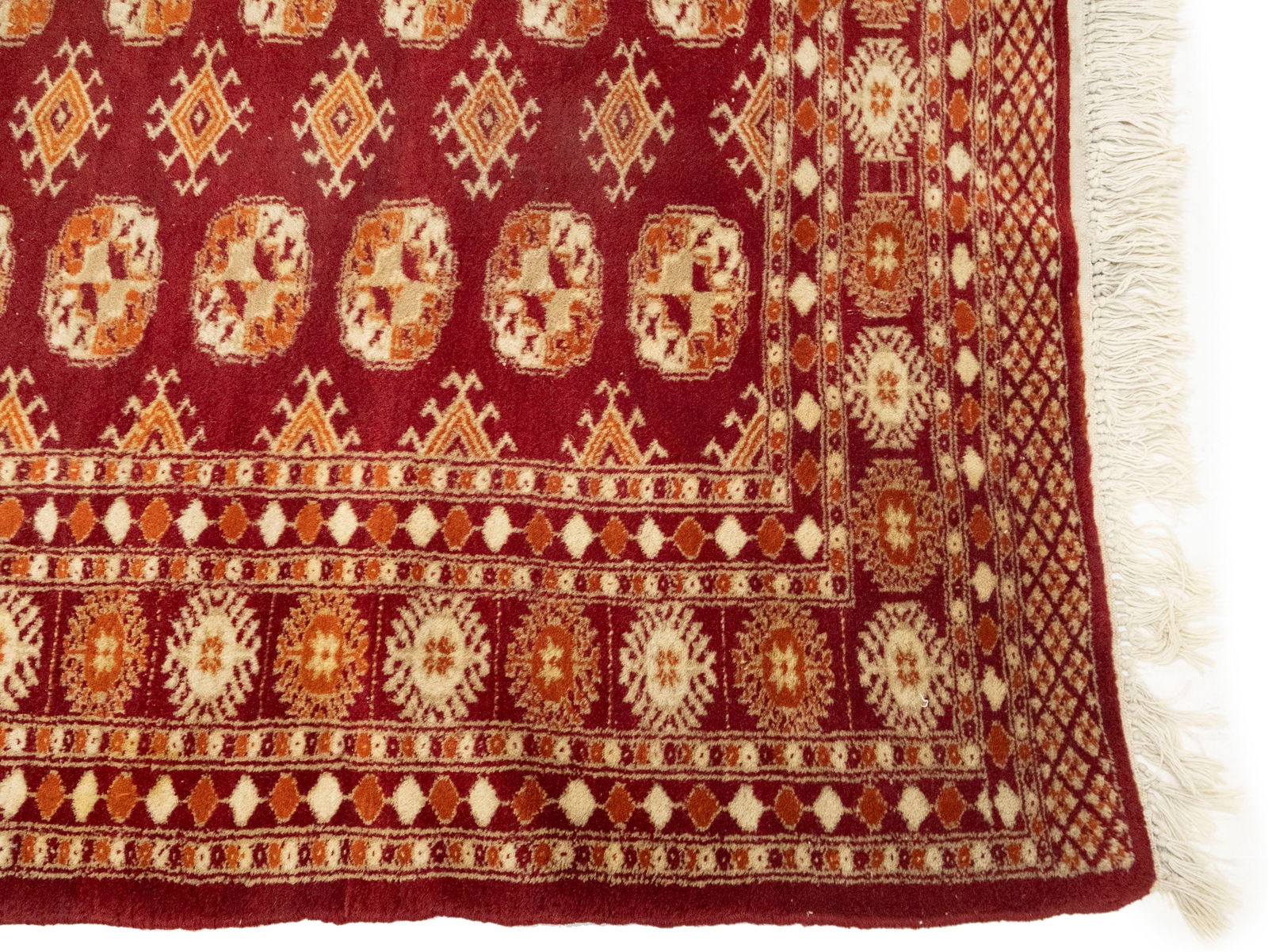 Vintage Red Tribal 4X6 Turkoman Bokhara Oriental Rug - 8
