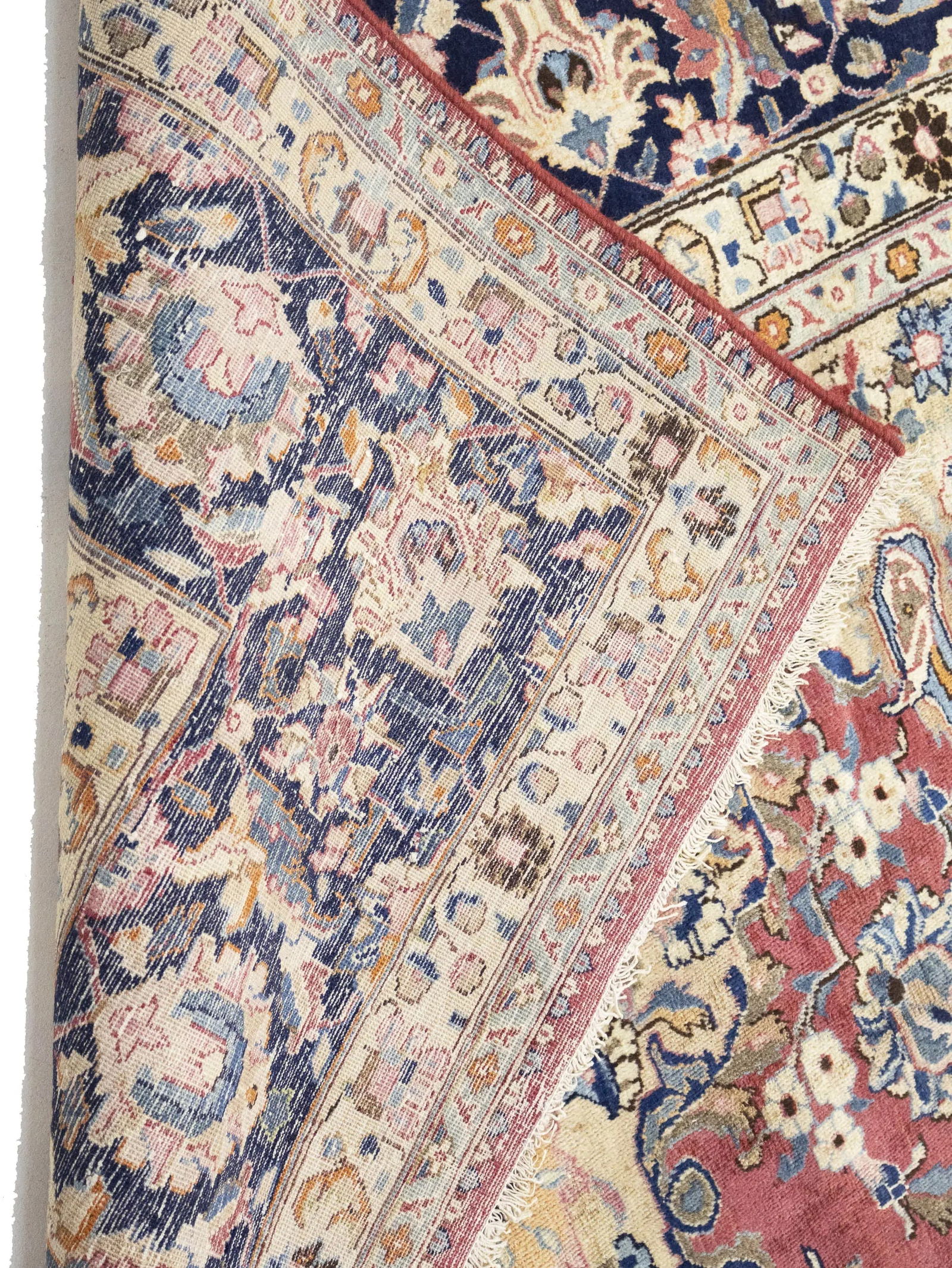 Semi Antique Maroon Red Traditional 9'8X12'5 Mashad Persian Rug - 12