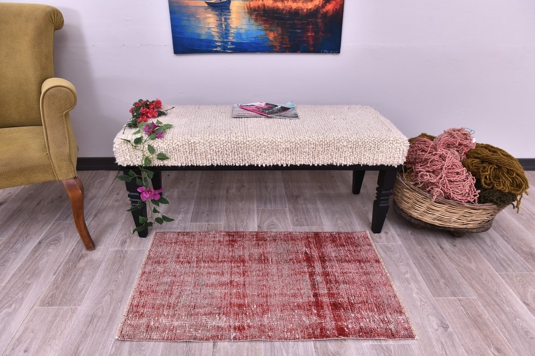 1'11'' x 3'3'' Handmade Vintage Wool Rug - 244498 - 10