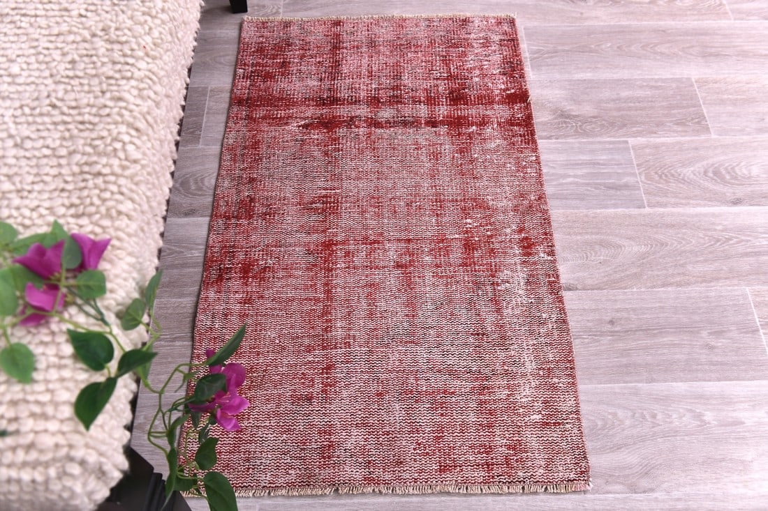 1'11'' x 3'3'' Handmade Vintage Wool Rug - 244498 - 12