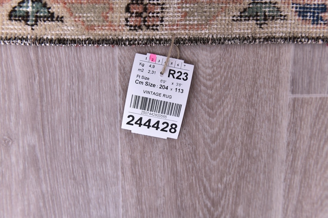 3'8'' x 6'8'' Handmade Vintage Wool Rug - 244428 - 13