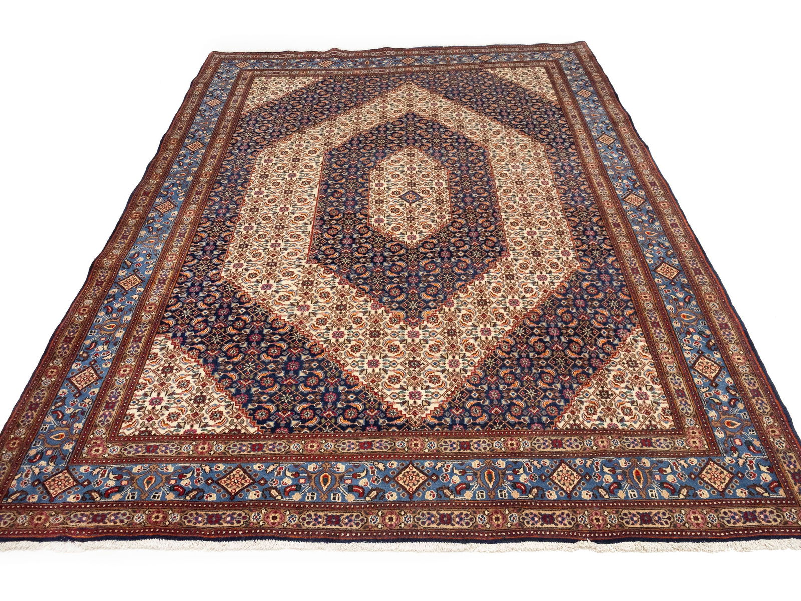 Vintage Cream Floral Classic 7X11 Mood Persian Rug - 2