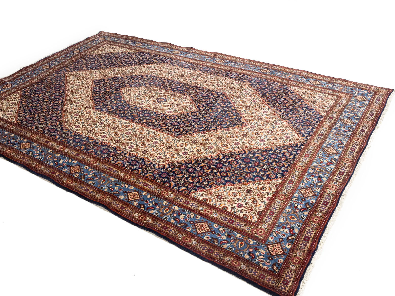 Vintage Cream Floral Classic 7X11 Mood Persian Rug - 3