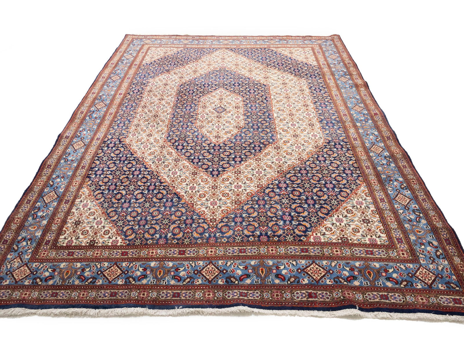 Vintage Cream Floral Classic 7X11 Mood Persian Rug - 5