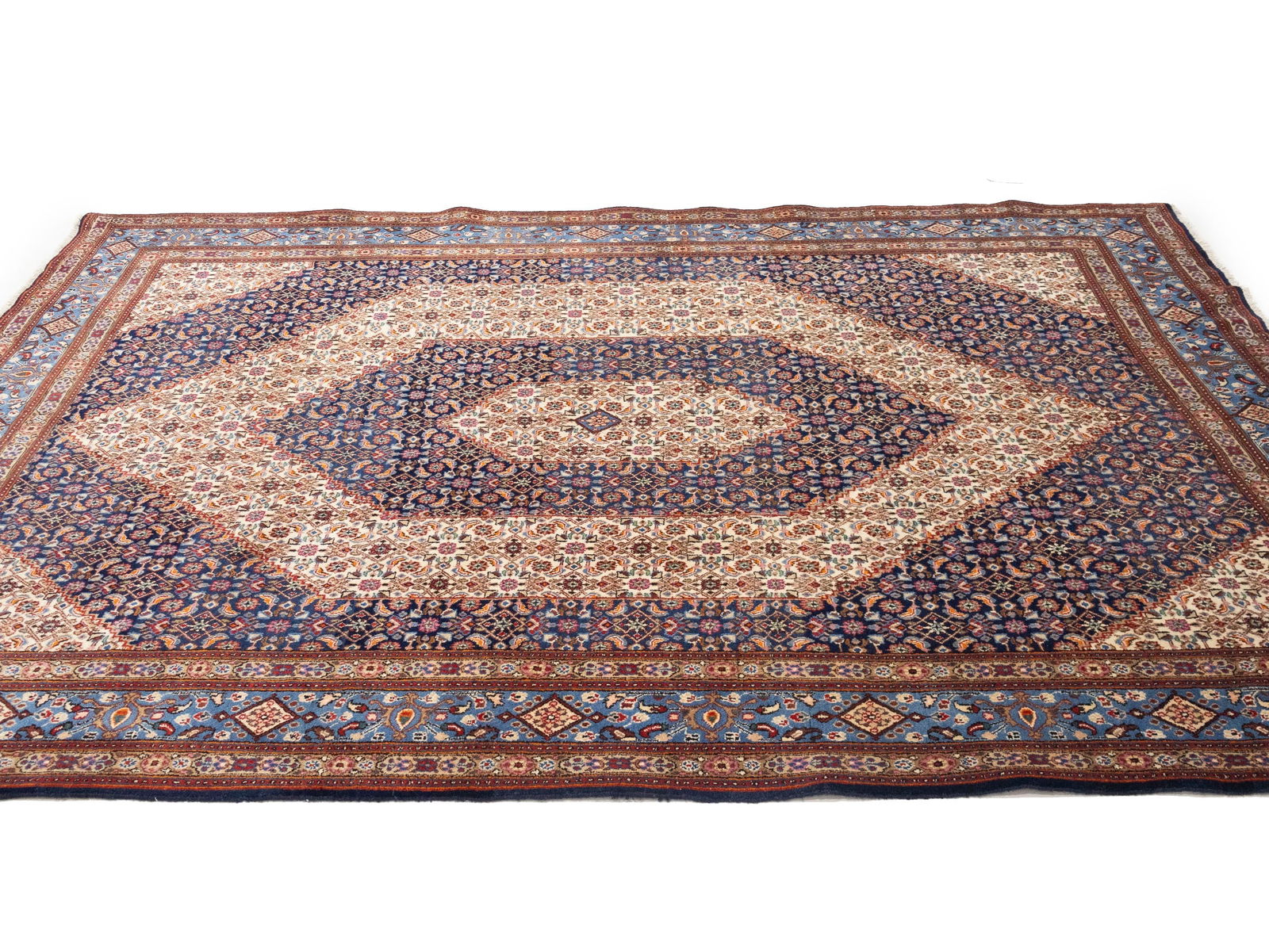 Vintage Cream Floral Classic 7X11 Mood Persian Rug - 6