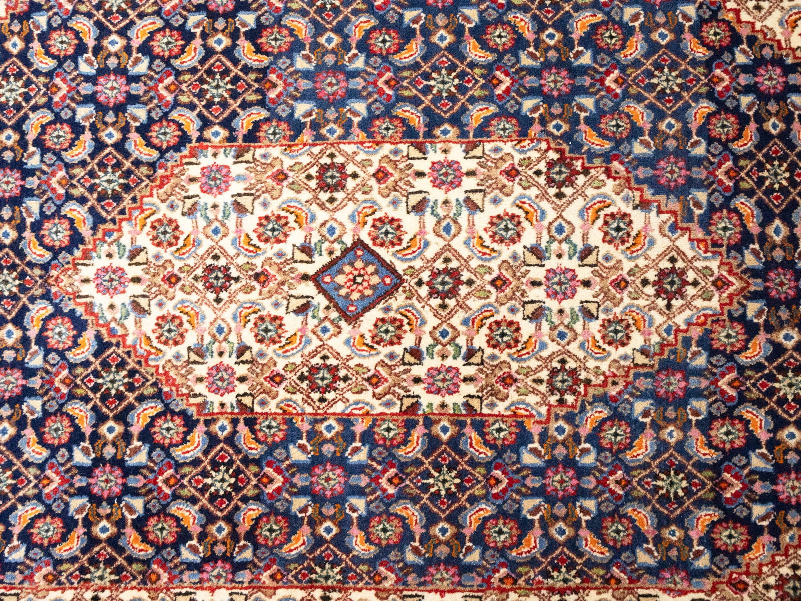 Vintage Cream Floral Classic 7X11 Mood Persian Rug - 7