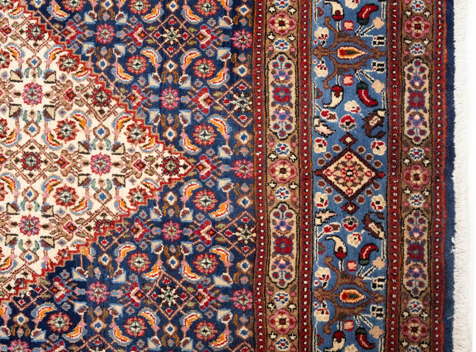 Vintage Cream Floral Classic 7X11 Mood Persian Rug - 9