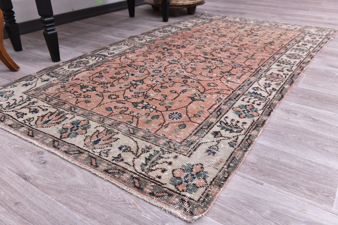3'8'' x 6'10'' Handmade Vintage Wool Rug - 244414 - 2