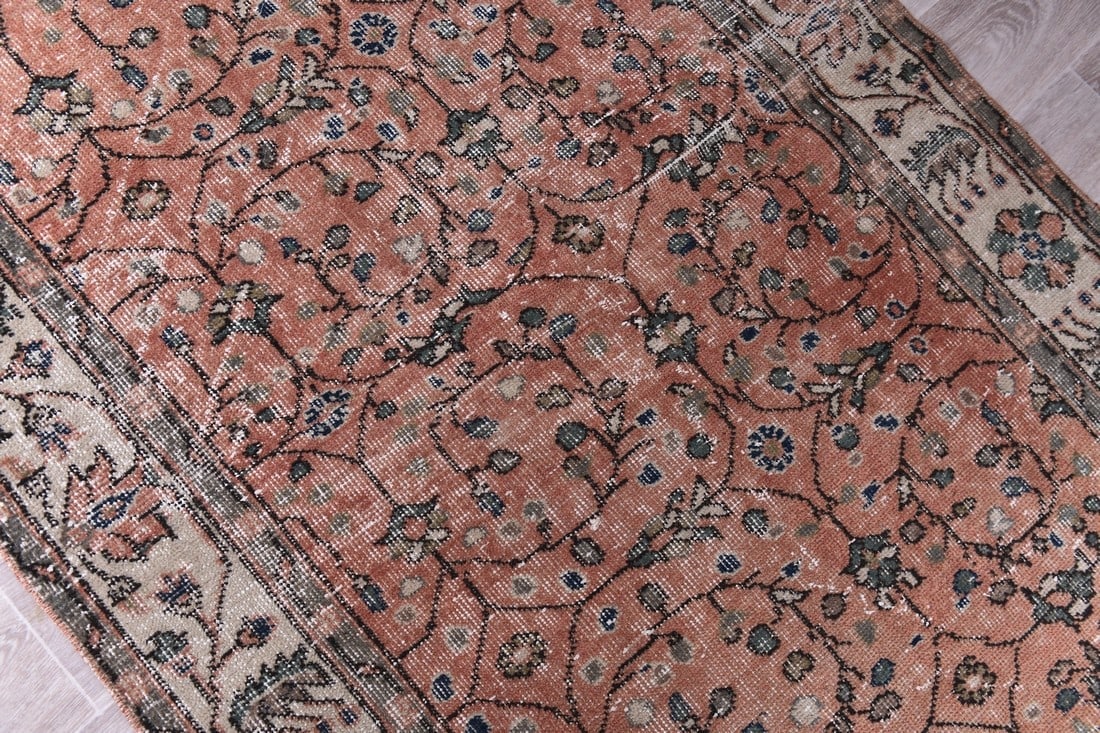 3'8'' x 6'10'' Handmade Vintage Wool Rug - 244414 - 6