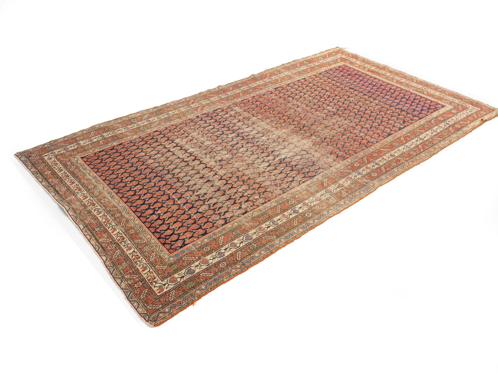 Antique Orange-red Tribal 5X9'7 Malayer Persian Runner Rug - 11