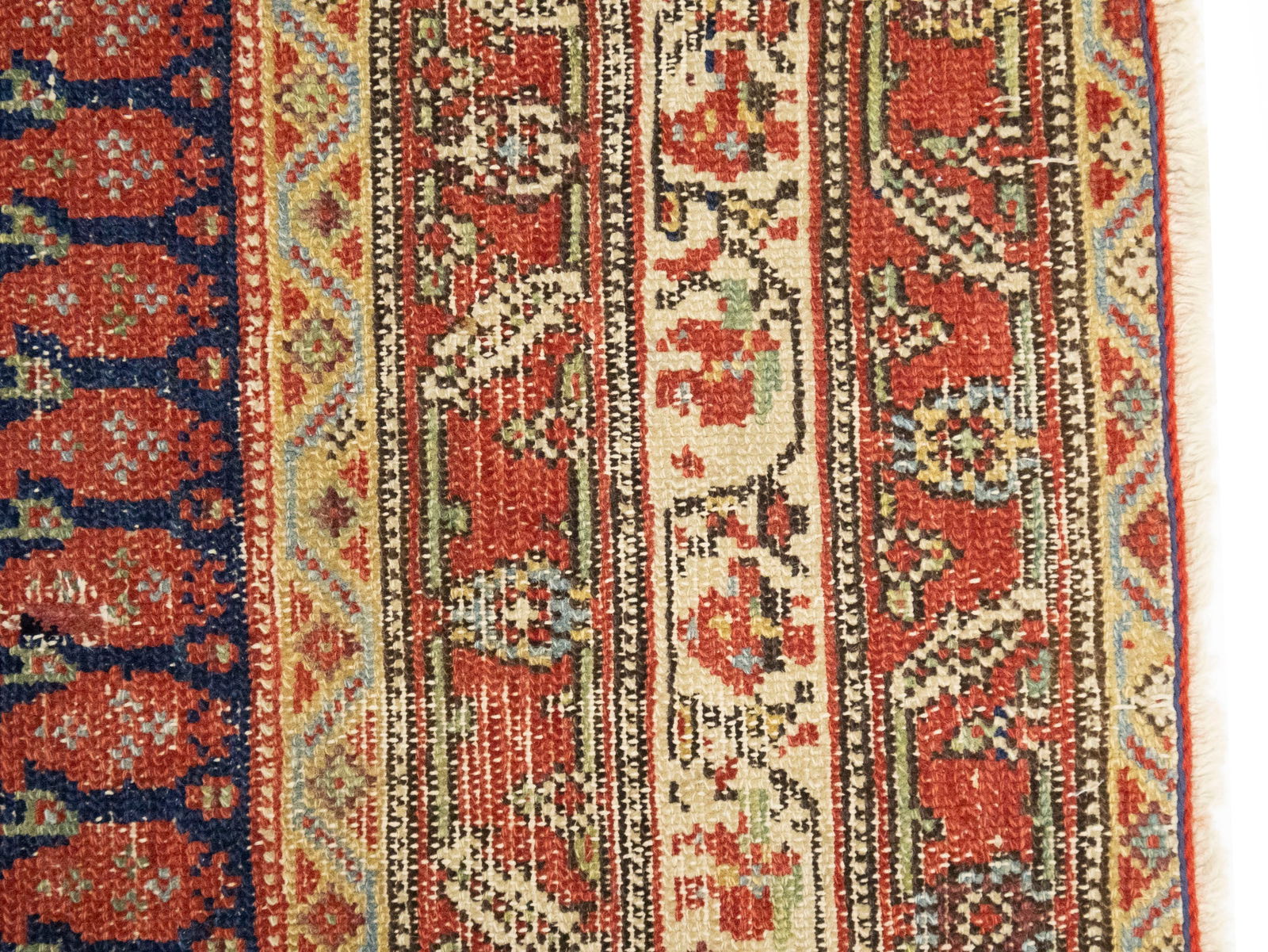 Antique Orange-red Tribal 5X9'7 Malayer Persian Runner Rug - 7