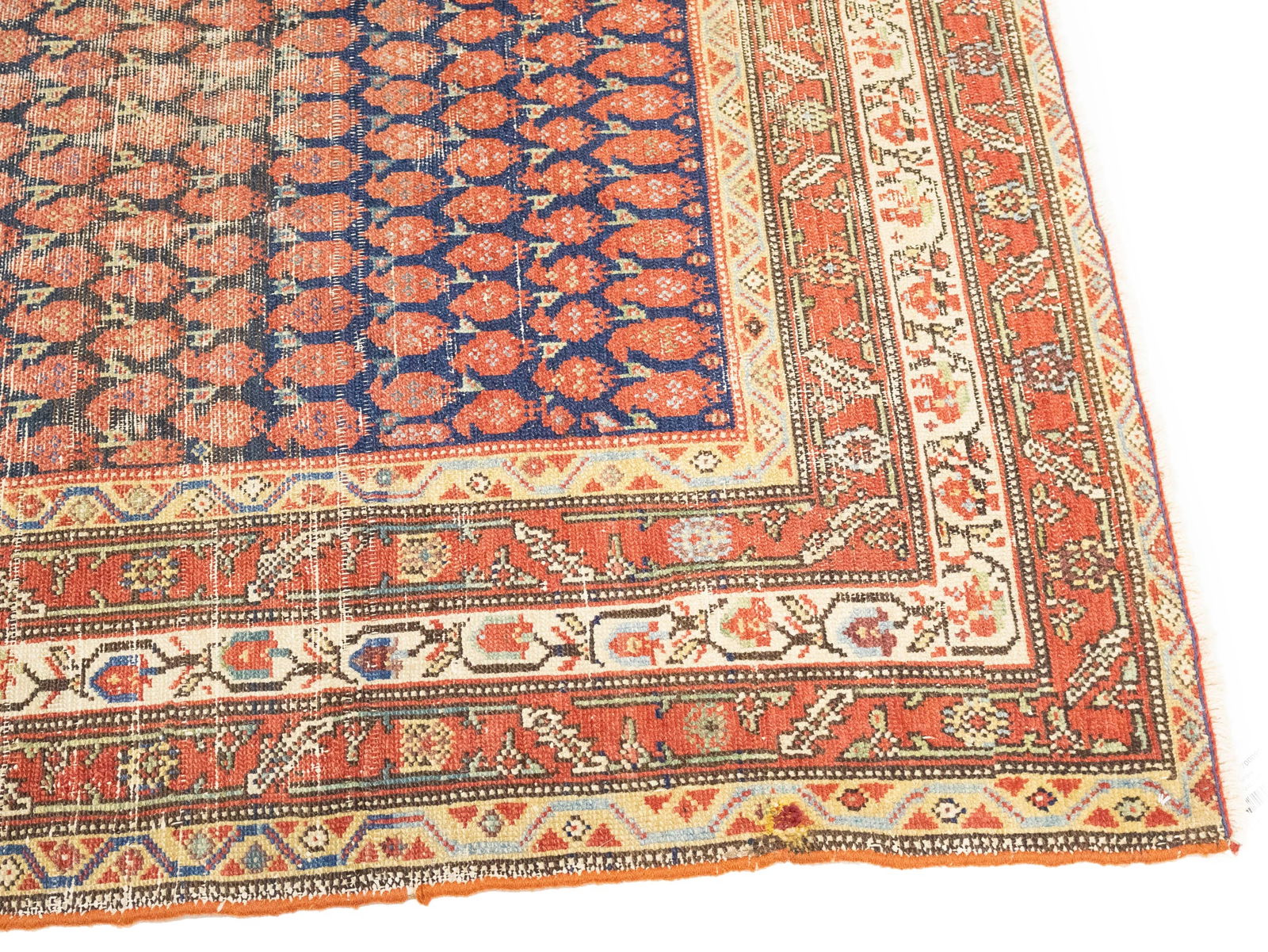 Antique Orange-red Tribal 5X9'7 Malayer Persian Runner Rug - 8