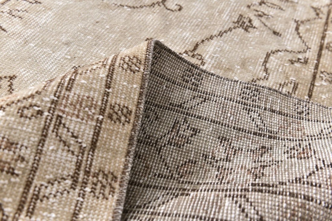 6'4'' x 10'0'' Handmade Vintage Wool Rug - 240842 - 14