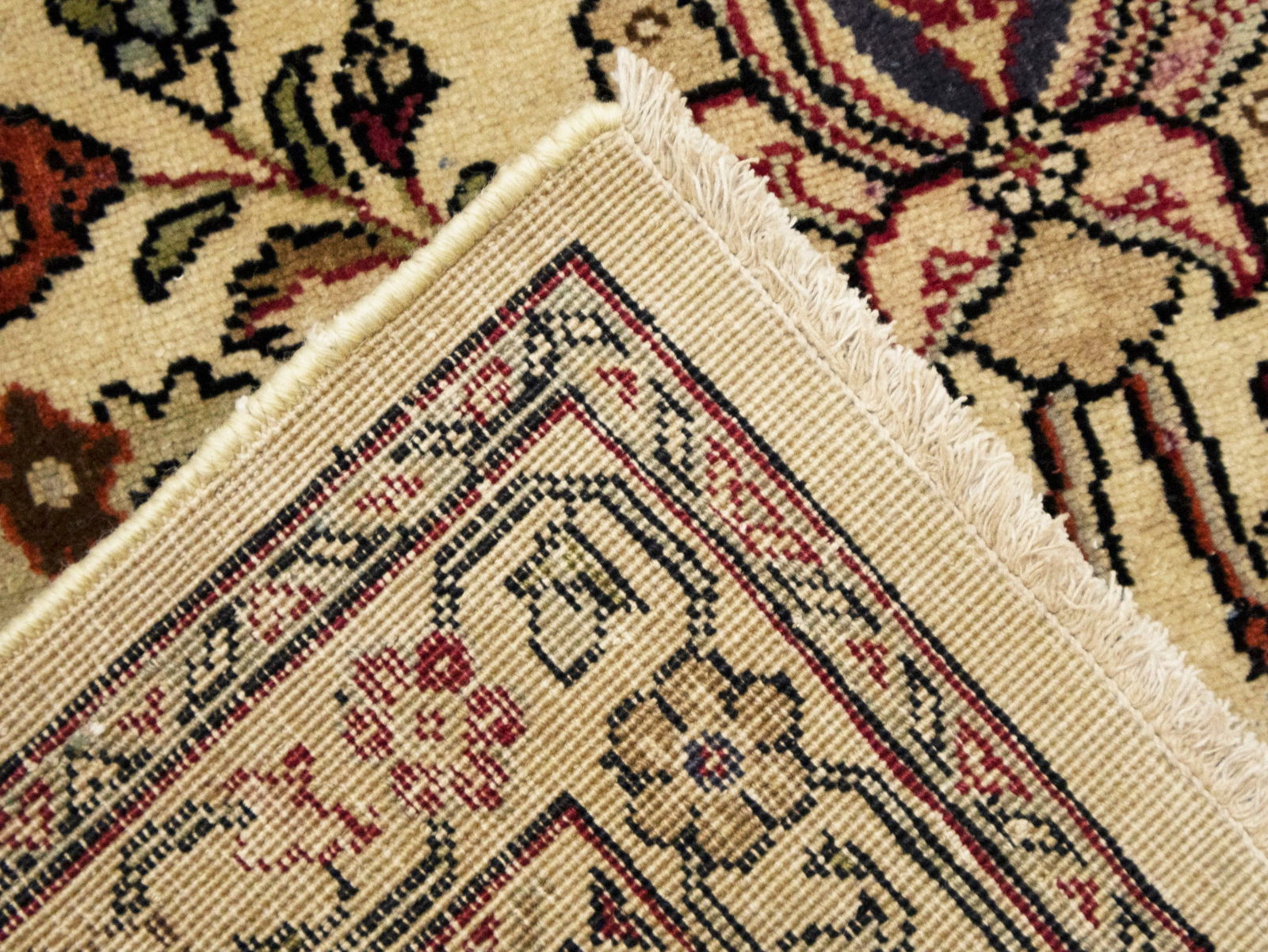 Semi Antique Floral Traditional 9X11'6 Vintage Oriental Rug - 15