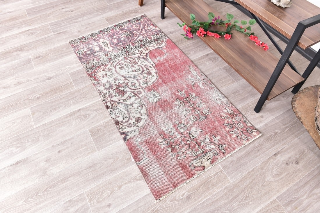 2'3'' x 4'6'' Handmade Vintage Wool Rug - 240837 - 2