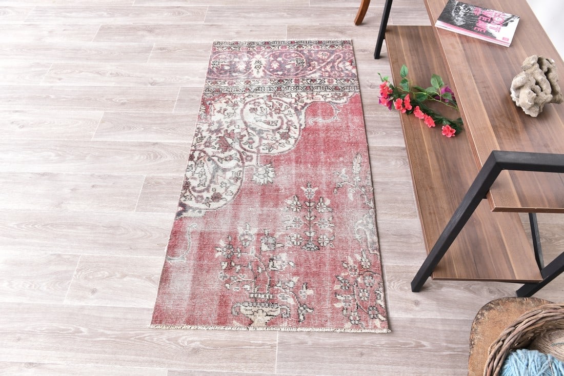 2'3'' x 4'6'' Handmade Vintage Wool Rug - 240837 - 3