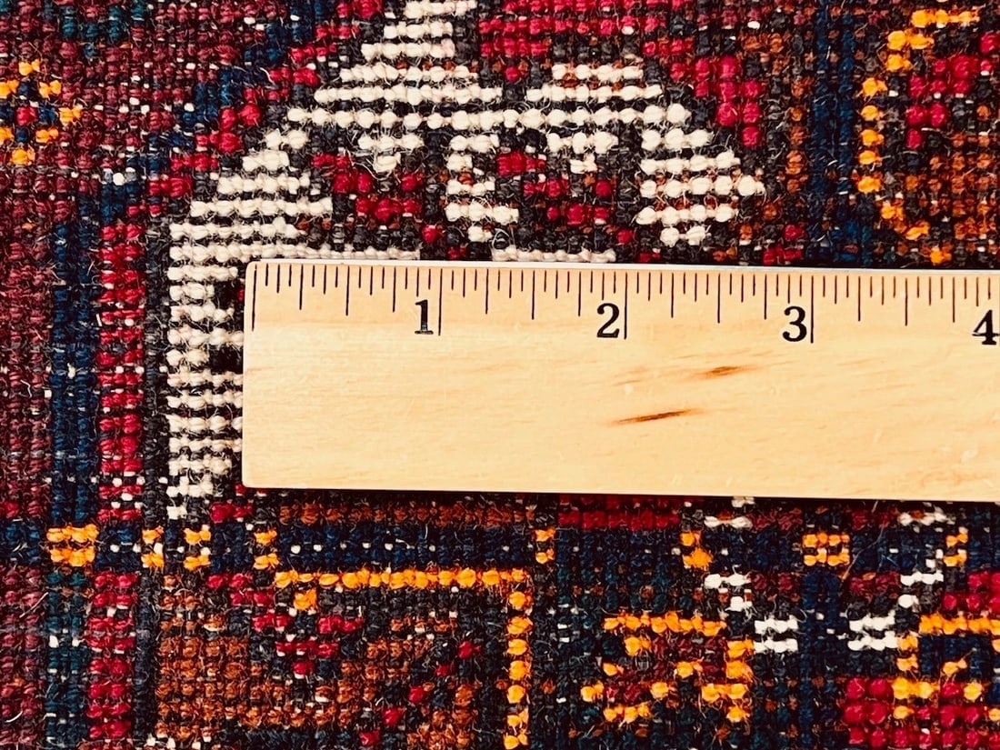 Antique Persian Balouch Hand Knotted Tribal Maroon Wool Oriental Area Rug 4'1" x 6'7" - 13