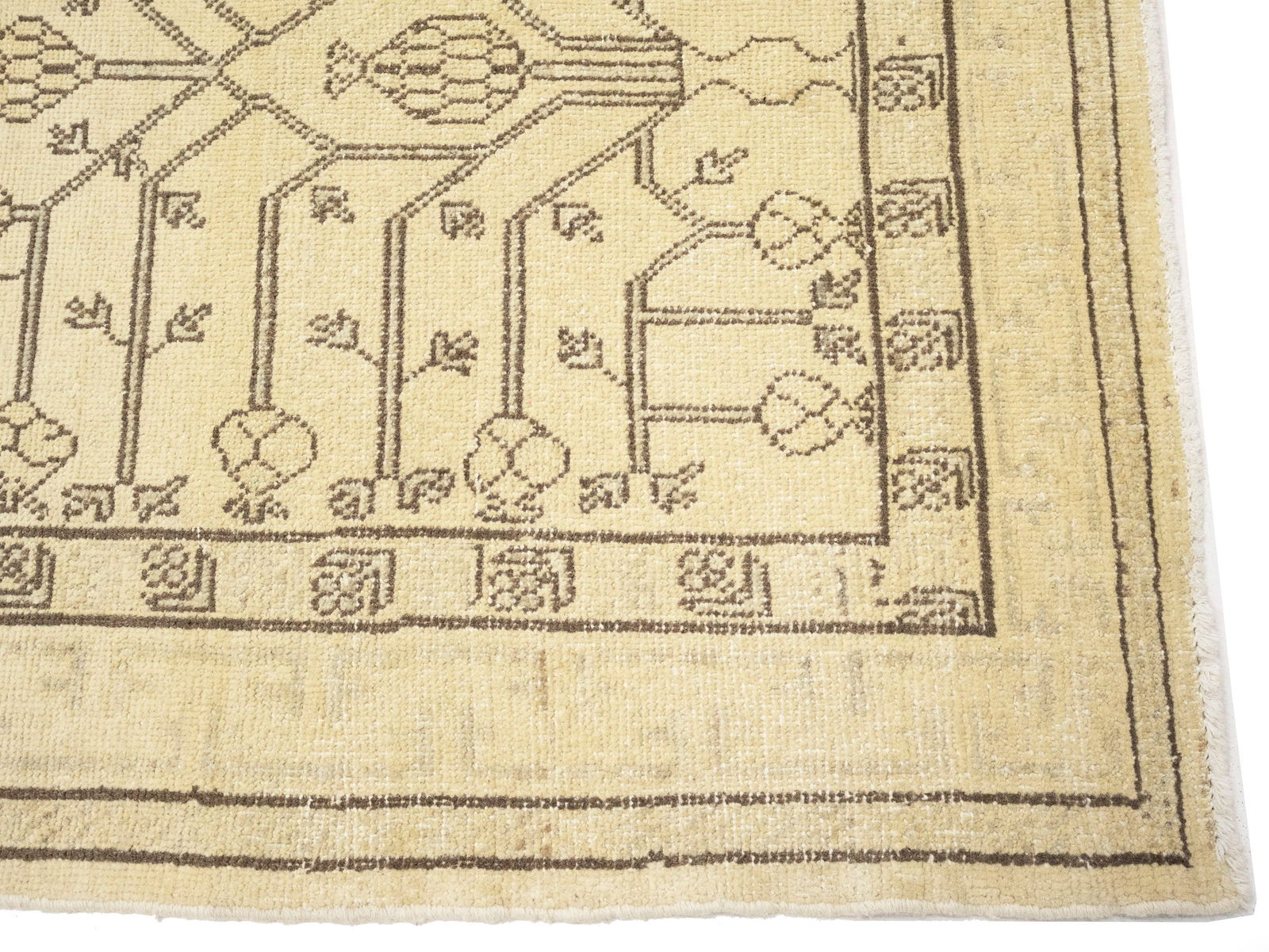 Vintage Beige Classic 3X5 Tabriz Persian Rug - 7