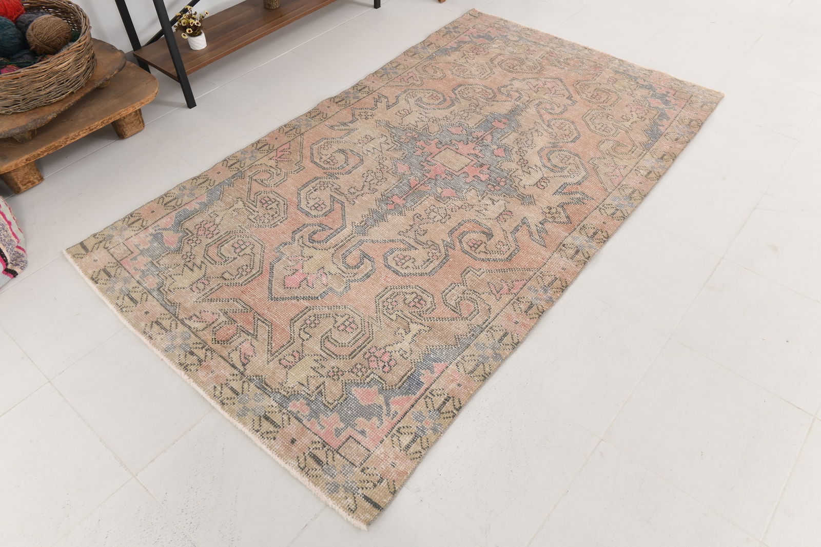 4'4'' x 7'4'' Turkish Vintage Rug - 24013 - 6