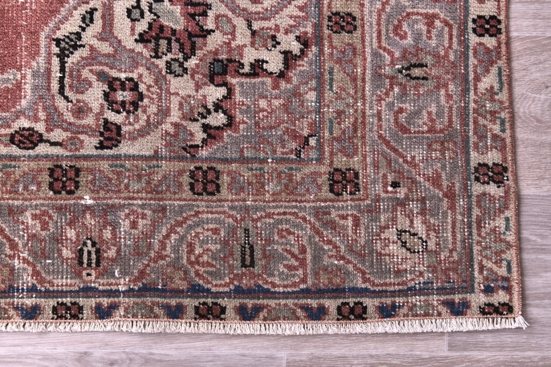 3'10'' x 6'7'' Handmade Vintage Wool Rug - 244429 - 11