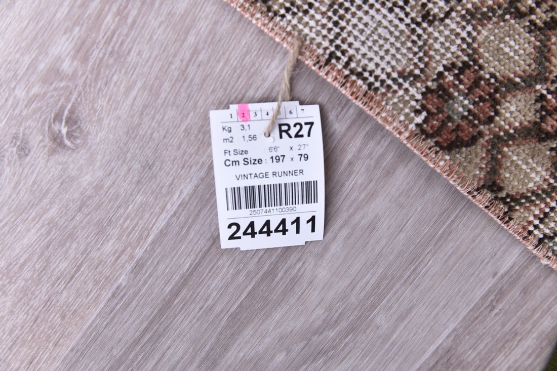 2'7'' x 6'5'' Handmade Vintage Wool Rug - 244411 - 13